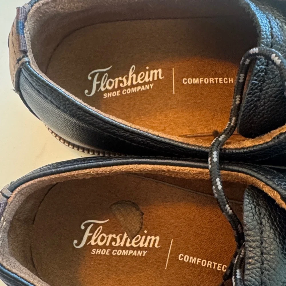 Florsheim Black Leather Lace-Up Shoes
